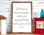 John 1:1 In the Beginning Was The Word SVG Cricut, Silhouette, Digital Print, Sublimation