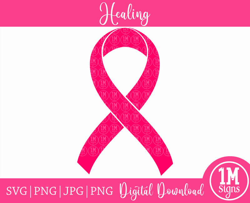 Cancer Ribbon SVG PNG JPG PDF Digital Images, Cut Files, Printing and Sublimation Design