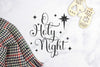 O Holy Night Happy Holidays Images, Cut File, Printing and Sublimation Design