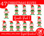 Christmas Elf SVG Elf Family SVG Elf Bundle SVG PNG JPG PDF Happy Holidays Images, Cut File, Printing and Sublimation Design