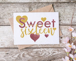 Sweet Sixteen SVG PNG JPG PDF Digital Image, Sweet 16 Cut File, Printing and Sublimation Design