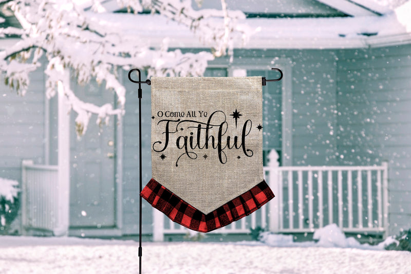 O Come All Ye Faithful Happy Holidays Images, Cut File, Printing and Sublimation Design