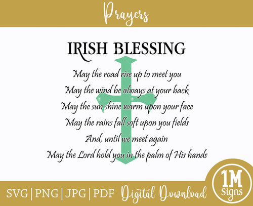 Irish Blessing SVG Courage Prayer, Irish Prayer SVG Image