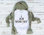 I Am Worthy SVG PNG JPG PDF Quotes Images, Cut File, Printing and Sublimation Design