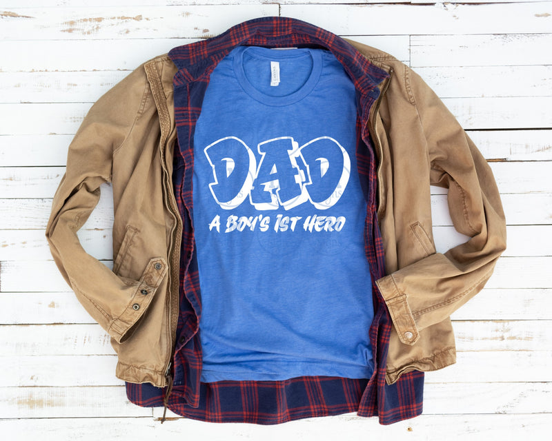 Dad A Boy's 1st Hero SVG Image PNG Image Digital Art Sublimation Design, Father's Day