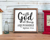 With God All Things Are Possible SVG PNG JPG PDF Matthew 19:26 Digital Image, Cut File, Printing and Sublimation Design