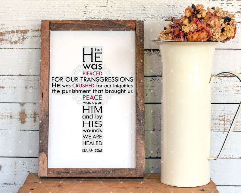Isaiah 53:5 He Was Pierced For Our Transgressions PDF