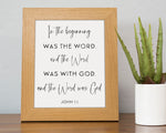 John 1:1 In the Beginning Was The Word SVG Cricut, Silhouette, Digital Print, Sublimation