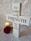 Handmade Wooden Crosses White with Bible Verse or Quote