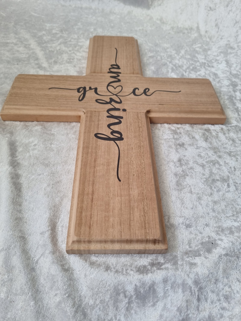 Handmade Handcrafted wooden cross with bible verse