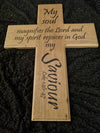 Handmade Handcrafted wooden cross with bible verse