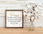 John 14:27 Peace I Leave You SVG Image, Bible Verse SVG, Cut File, Printing and Sublimation