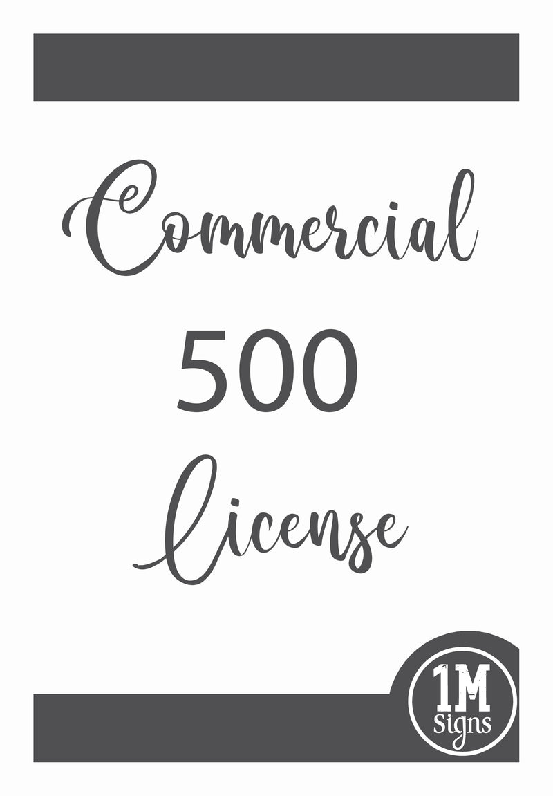 Commercial 500 License