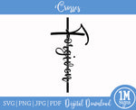 Forgiven Cross SVG PNG JPG PDF Digital Image, Cut File, Printing and Sublimation Design