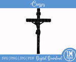 Crucifix SVG PNG JPG PDF Digital Image, Cut File, Printing and Sublimation Design