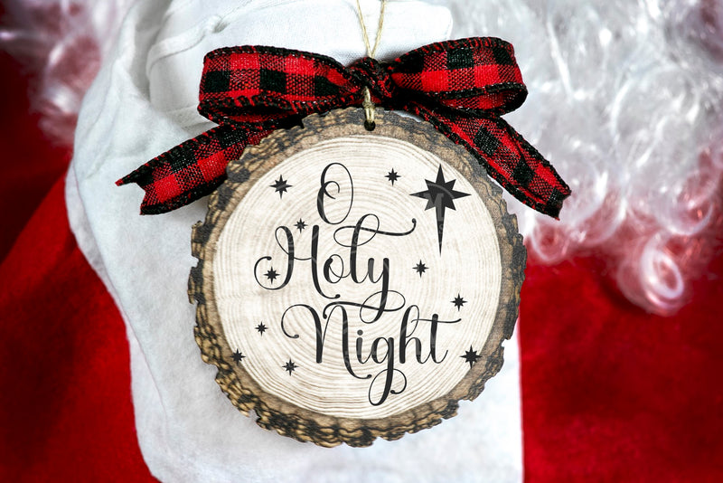 O Holy Night Happy Holidays Images, Cut File, Printing and Sublimation Design