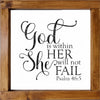 Handmade Farmhouse Sign Psalm 46:5 God is within her