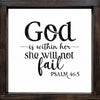 Handmade Farmhouse Sign Psalm 46:5 God is within her