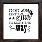 Handmade Farmhouse Sign Psalm God Sent a to Light the Way