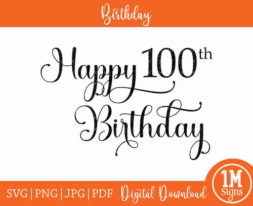 Happy Birthday SVG PNG JPG PDF Digital Image, Cut File, Printing and Sublimation Design