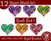 I Love You Heart Word Art Bundle Digital Images, Cut Files, Printing and Sublimation Design