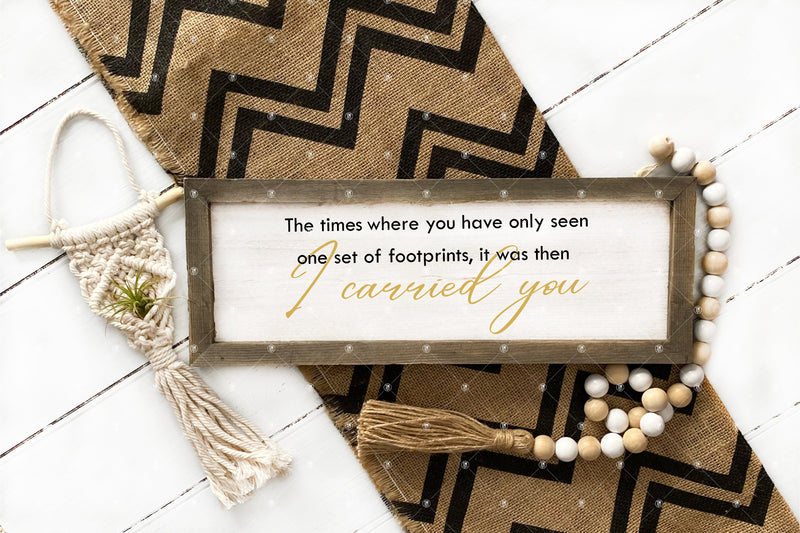 Footprints in the Sand SVG PNG JPG PDF Quotes Images, Cut File, Printing and Sublimation Design