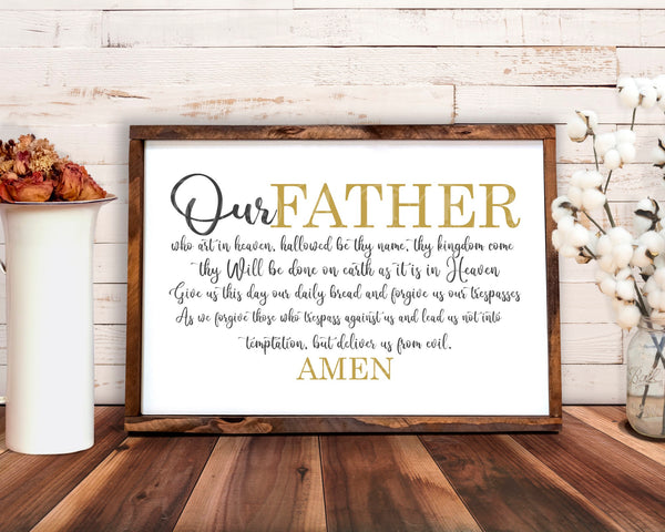 Our Lord's Prayer - Our Father Prayer Digital Image – 1M Signs