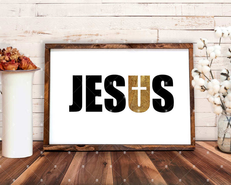 Jesus SVG Word Art SVG Jesus PNG JPG PDF Digital Download Cut File, Printing and Sublimation