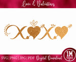 XOXO PNG Kisses and Hugs SVG PNG JPG PDF Digital Image 