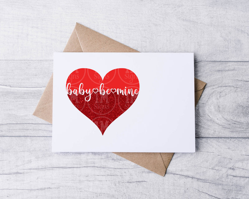Baby Be Mine Red Glitter SVG PNG JPG PDF Digital Download Cut File, Printing and Sublimation