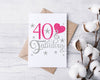 40 & Fabulous Digital Image, Happy 40th SVG PNG JPG PDF Cut File, Printing and Sublimation Design
