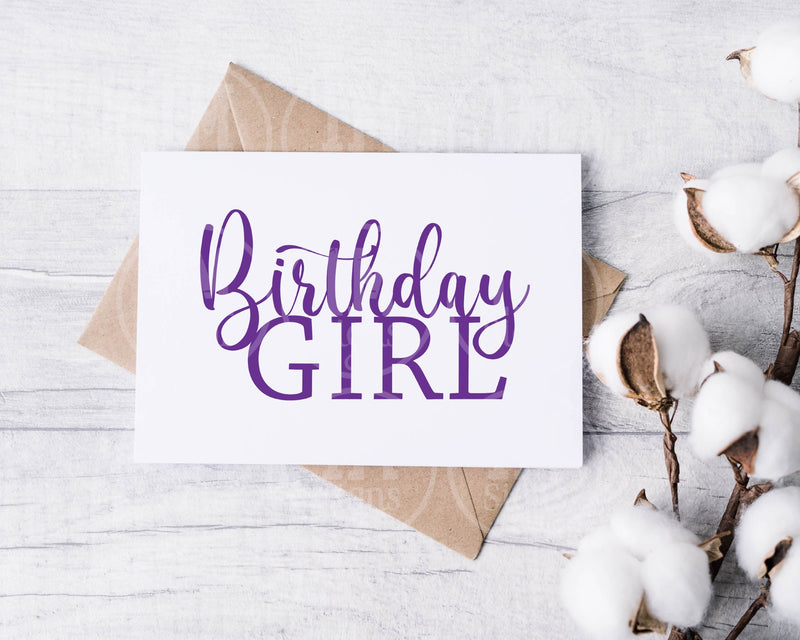 Birthday Girl SVG PNG JPG PDF Digital Image, Cut File, Printing and Sublimation Design