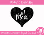 No.1 Mom SVG Image PNG Image Digital Art Sublimation Design, Mother's Day