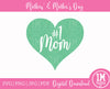 No.1 Mom SVG Image PNG Image Digital Art Sublimation Design, Mother's Day