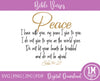 John 14:27 Peace I Leave You SVG Image, Bible Verse SVG, Cut File, Printing and Sublimation