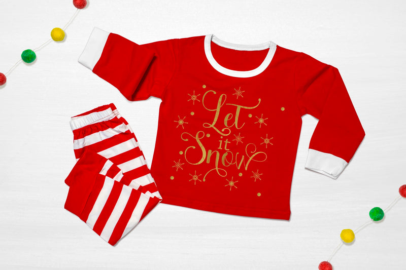 Let It Snow SVG PNG JPG PDF Happy Holidays Images, Cut File, Printing and Sublimation Design