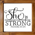 She is Strong SVG PNG JPG PDF Proverbs 31:25 Digital Image, Cut File, Printing and Sublimation Design