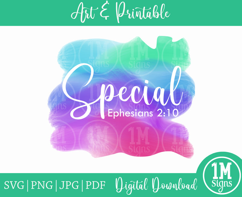 Special PNG Ephesians 2:10 SVG PNG JPG PDF Digital Download, Art, Printing and Sublimation