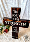 Custom Scorched & Sealed Wooden Cross with Psalm Bible Verse or 