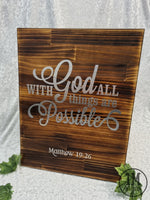 Custom Handcrafted Wooden Sign with Psalm, Bible Verse or Quote