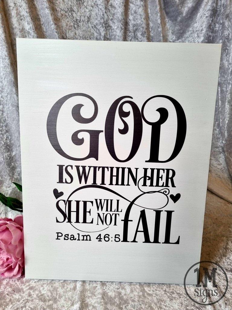 Custom Handcrafted White Wooden Sign with Psalm, Bible Verse or Quote