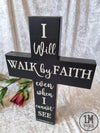 Handcrafted Custom Black Wooden Cross with Bible Verse or Quote