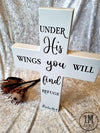 Handcrafted Custom White Wooden Cross with Bible Verse or Quote