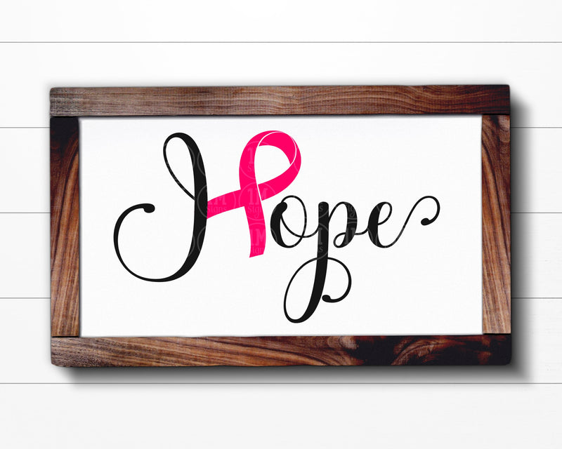 Cancer Hope Word Art SVG PNG JPG PDF Digital Images, Cut Files, Printing and Sublimation Design